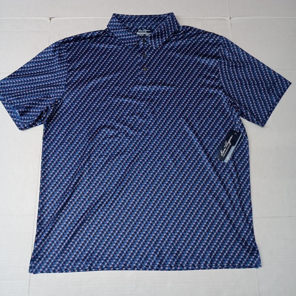 Ben Hogan Polo Shirt Men's Size‎ XL 46/48 Blue Stretch UPF 15
